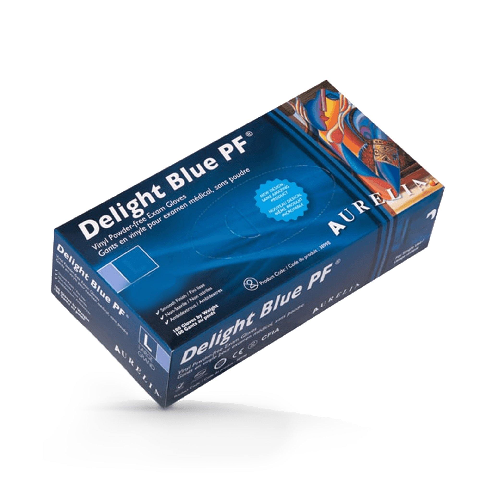 Aurelia Delight Gants en vinyle médical sans poudre, paquet de 100 - Goodshop Canada