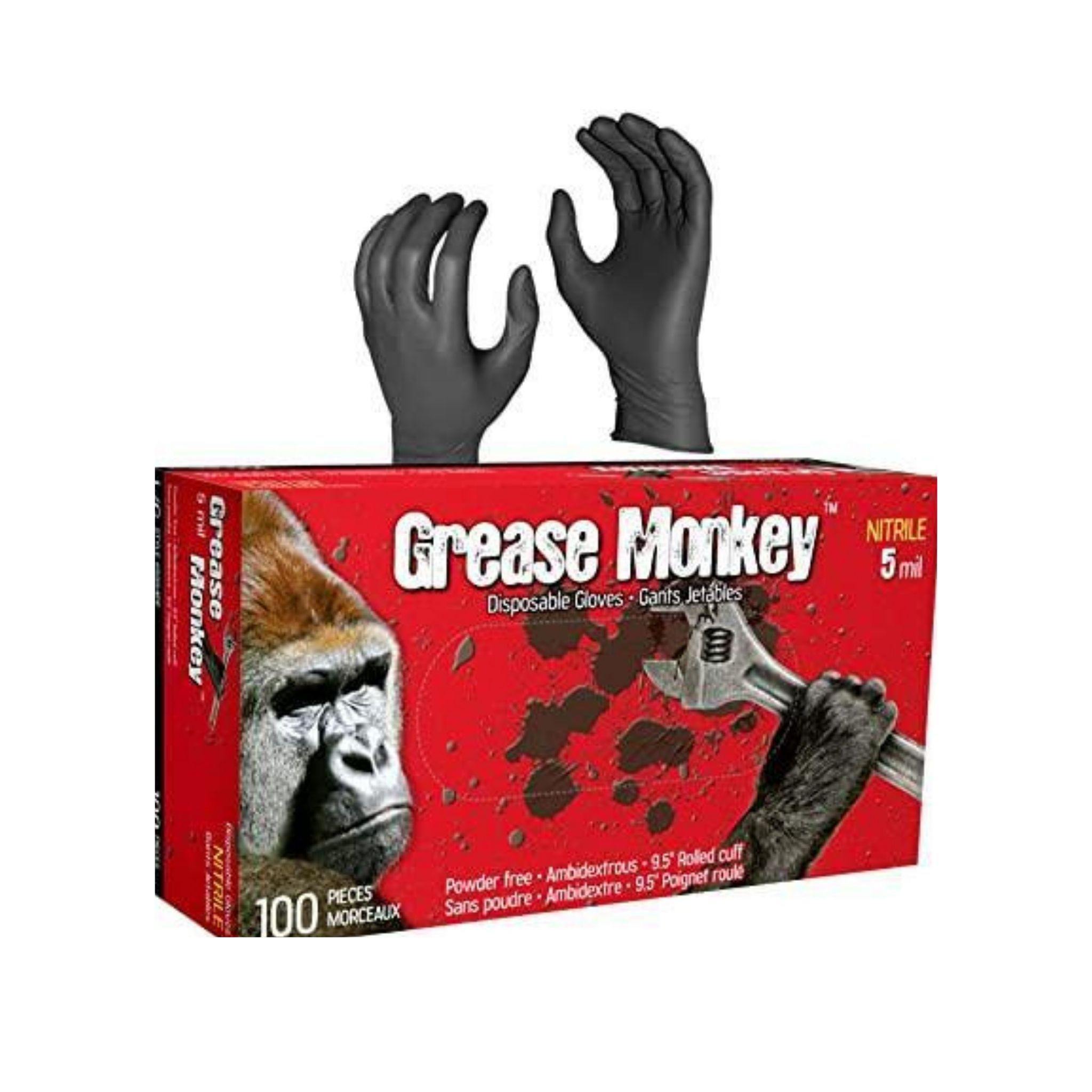 Grease Monkey Watson Gants Nitrile noirs non poudrés, paquet de 100 - Goodshop Canada