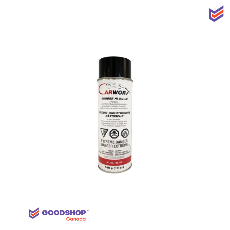 Black bitumen coating with high rubber content for underbody protection, aerosol