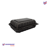 Rectangular compostable take-out boxes | a black compartment | 150 units