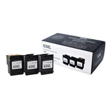 HP No.63XL F6U64AN Compatible Premium Black Ink Cartridge (3 cartridges. 1 head)